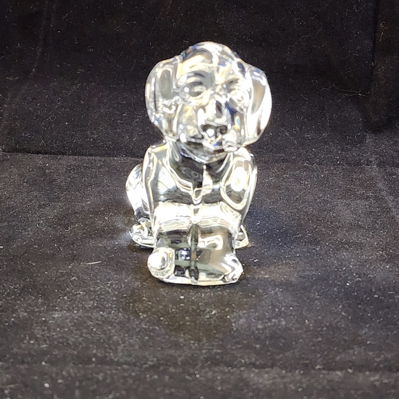 Signed Villeroy & Boch Crystal Dog Figurine Paperweight - Picture 5 of 14